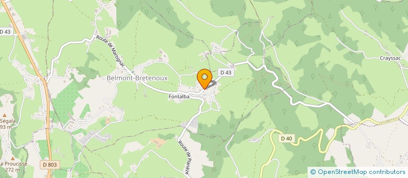 localisation de l'entreprise SCI LE MERCADIAL  BELMONT-BRETENOUX