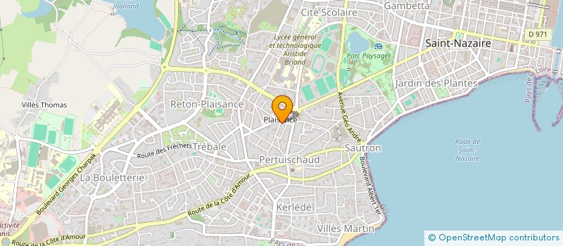 localisation de l'entreprise SCI LE MIRABEAU  SAINT-NAZAIRE