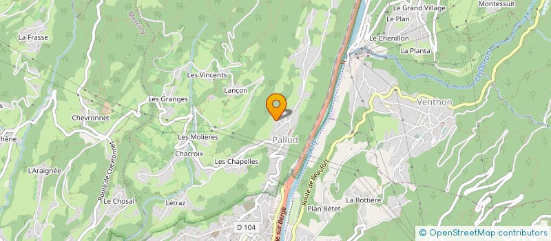 localisation de l'entreprise SCI LE MIRANTIN  PALLUD