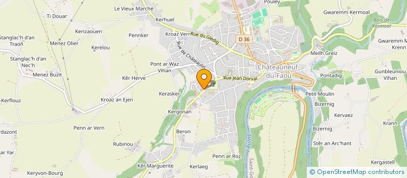 localisation de l'entreprise SCI LE MOAL  CHATEAUNEUF-DU-FAOU