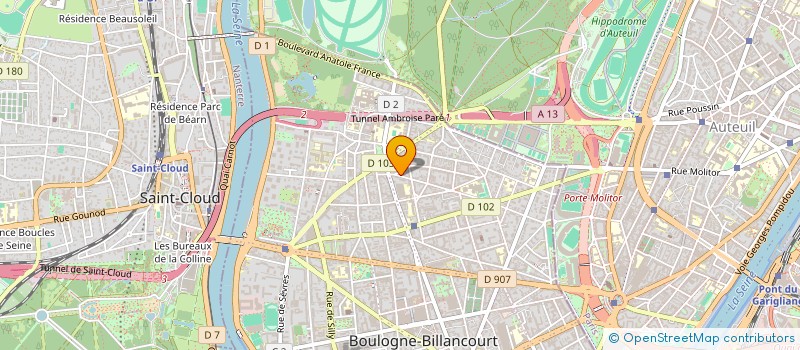 localisation de l'entreprise SCI LE MOLIERE à BOULOGNE-BILLANCOURT