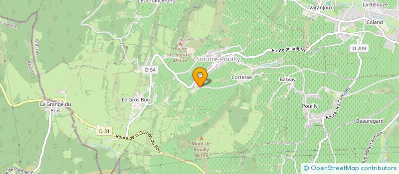 localisation de l'entreprise SCI LE MONT  SOLUTRE-POUILLY