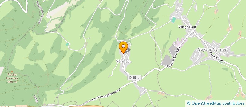 localisation de l'entreprise SCI LE MONT  ORCHAMPS-VENNES