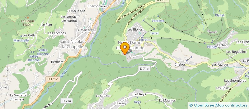 localisation de l'entreprise SCI LE MONT CHARVIN  NOTRE-DAME-DE-BELLECOMBE