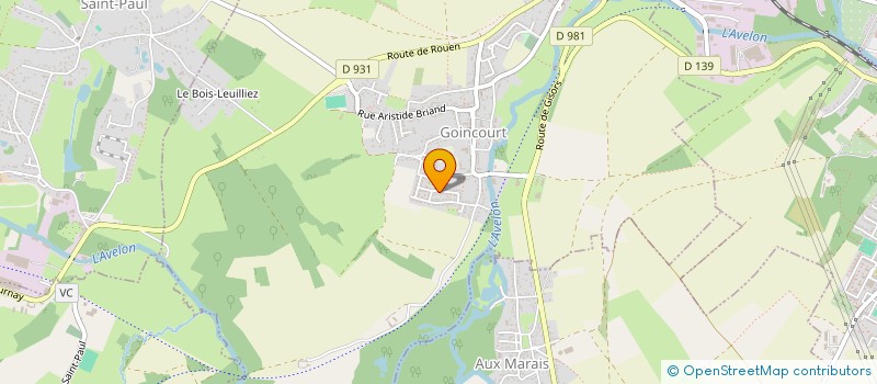 localisation de l'entreprise SCI LE MONT DES VIGNES  GOINCOURT