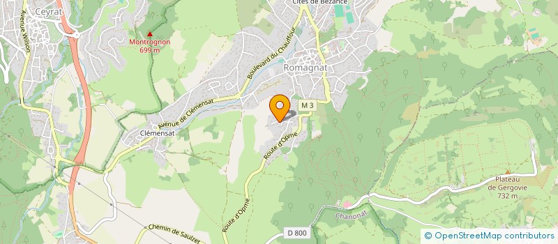 localisation de l'entreprise SCI LE MONT PALATIN  ROMAGNAT