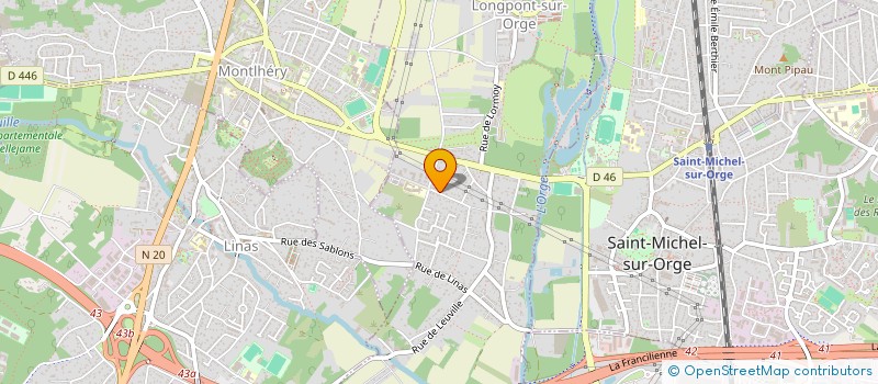 localisation de l'entreprise SCI LE MONTANA à LONGPONT-SUR-ORGE