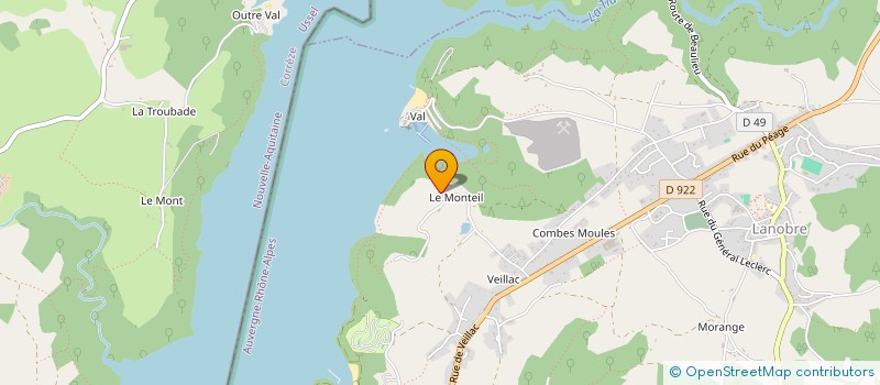 localisation de l'entreprise SCI LE MONTEIL à LANOBRE