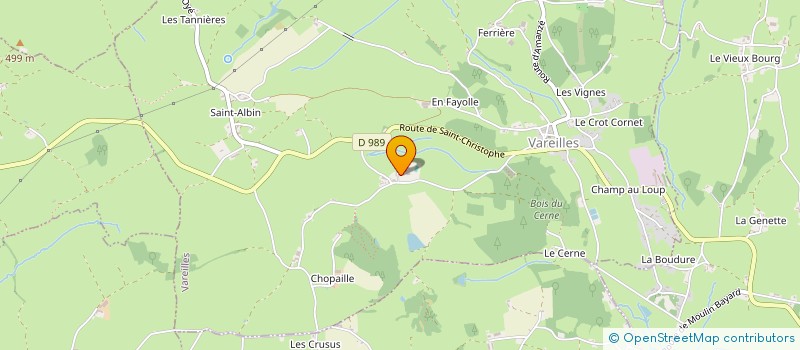localisation de l'entreprise SCI LE MONTET à VAREILLES