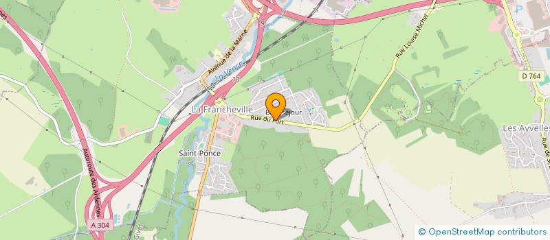 localisation de l'entreprise SCI LE MONTJOLY - NOUVEAU  LA FRANCHEVILLE