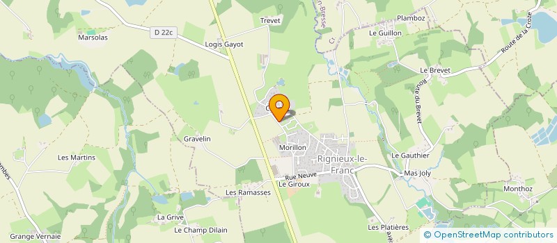 localisation de l'entreprise SCI LE MORILLON  RIGNIEUX-LE-FRANC