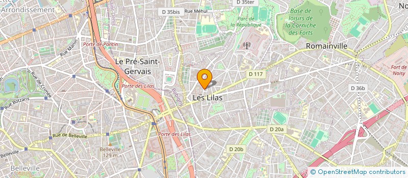 localisation de l'entreprise SCI LE MOULIN à LES LILAS