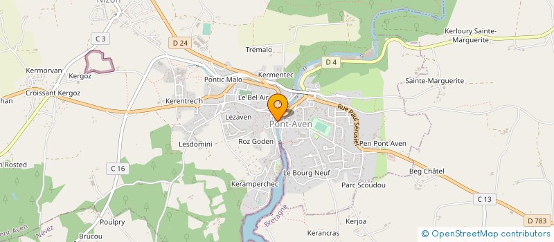 localisation de l'entreprise SCI LE MOULIN  PONT-AVEN