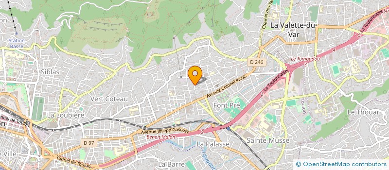 localisation de l'entreprise SCI LE MOULIN  TOULON