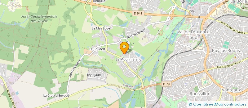 localisation de l'entreprise SCI LE MOULIN BLANC GM à LIMOGES