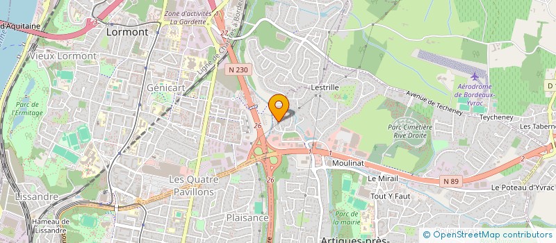 localisation de l'entreprise SCI LE MOULIN D ANTOUNE  ARTIGUES-PRES-BORDEAUX