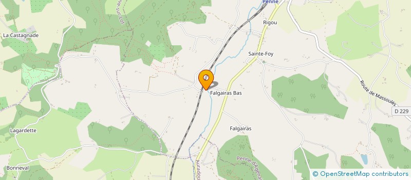 localisation de l'entreprise SCI LE MOULIN DE FALGAIRAS  PENNE D'AGENAIS