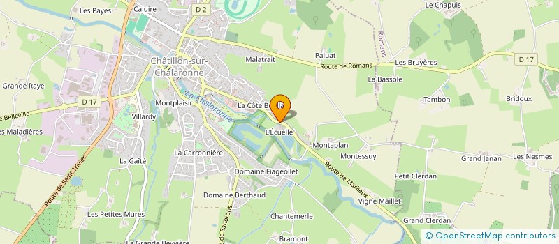 localisation de l'entreprise SCI LE MOULIN DE L'ECUELE.HELIT.MONNIER  CHATILLON-SUR-CHALARONNE