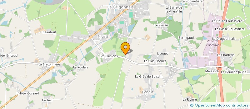 localisation de l'entreprise SCI LE MOULIN DE LA GRIGONNAIS  LA GRIGONNAIS