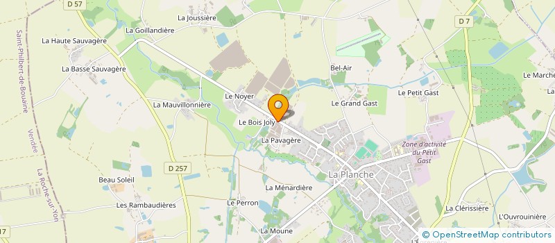 localisation de l'entreprise SCI LE MOULIN DE LA PAVAGERE  LA PLANCHE