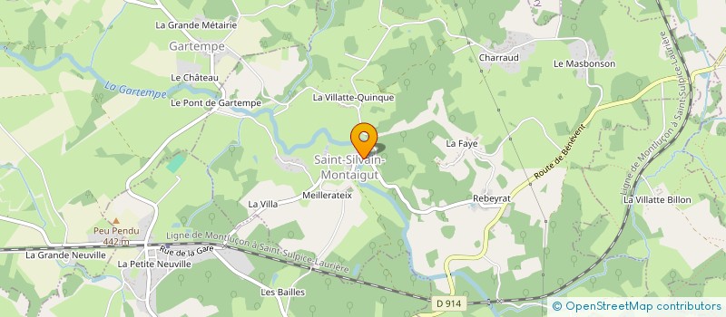 localisation de l'entreprise SCI LE MOULIN DE ST SILVAIN à SAINT-SILVAIN-MONTAIGUT