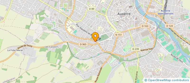 localisation de l'entreprise SCI LE MOULIN DES BRICHERES  AUXERRE