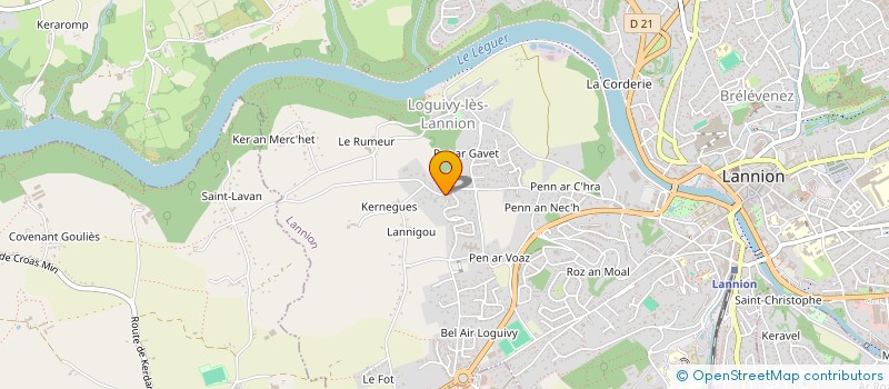 localisation de l'entreprise SCI LE MOULIN DU GUYAUDET  PLOULEC'H