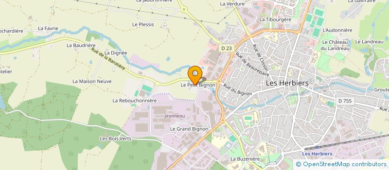 localisation de l'entreprise SCI LE MOULIN DU PETIT BIGNON à HERBIERS (LES)