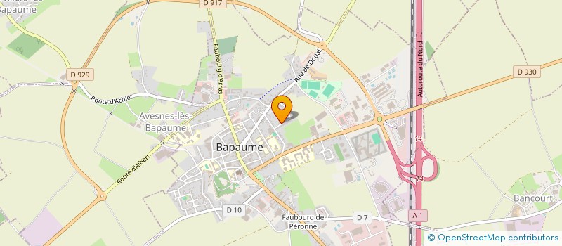 localisation de l'entreprise SCI LE MOULIN LEFEBVRE  BAPAUME