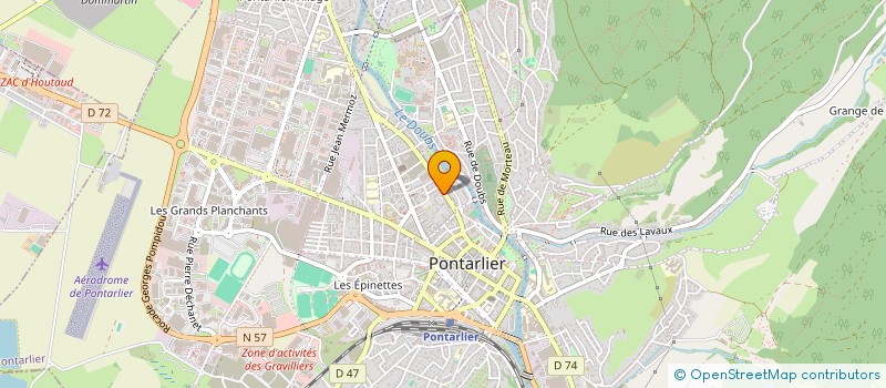 localisation de l'entreprise SCI LE MOULIN PARNET  PONTARLIER