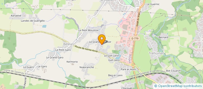 localisation de l'entreprise SCI LE MOUSTOIR  PLESCOP