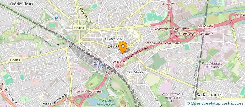 localisation de l'entreprise SCI LE MOUTON BRASSART  LENS