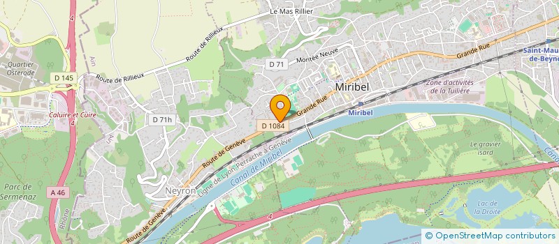 localisation de l'entreprise SCI LE MOUTOUX à MIRIBEL