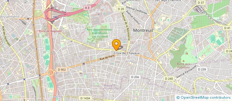 localisation de l'entreprise SCI LE MUR DU ROY à MONTREUIL