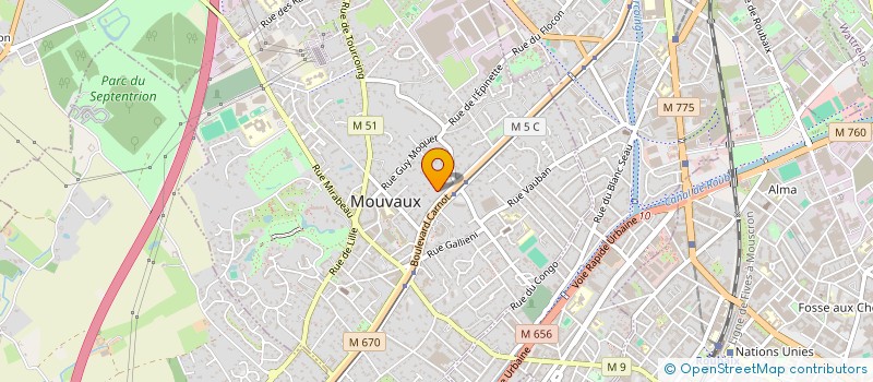 localisation de l'entreprise SCI LE NEFLIER  MOUVAUX