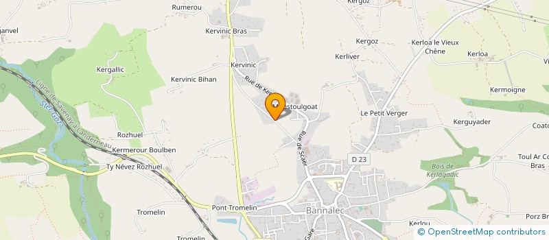 localisation de l'entreprise SCI LE NY VIN  BANNALEC