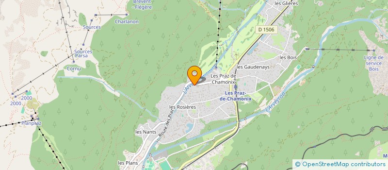 localisation de l'entreprise SCI LE P'SCHEU à CHAMONIX-MONT-BLANC