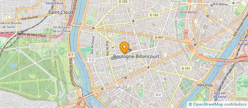 localisation de l'entreprise SCI LE PACIFIC à BOULOGNE-BILLANCOURT