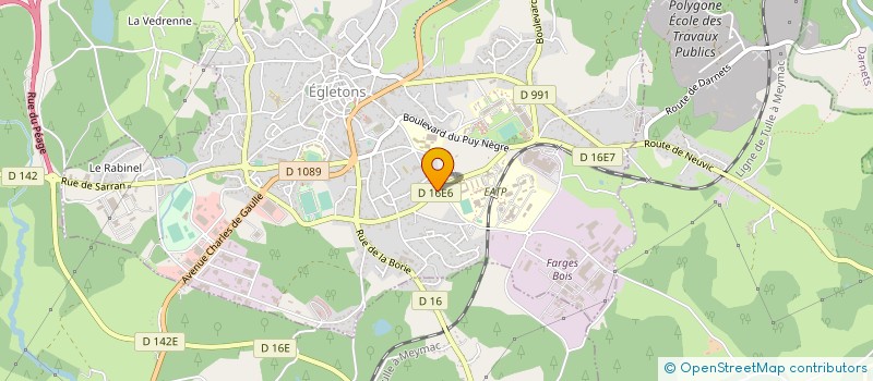 localisation de l'entreprise SCI LE PALACE à EGLETONS