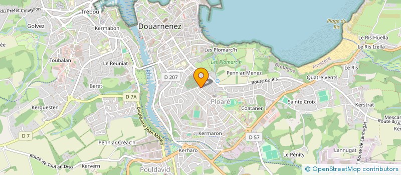 localisation de l'entreprise SCI LE PALAIS  DOUARNENEZ