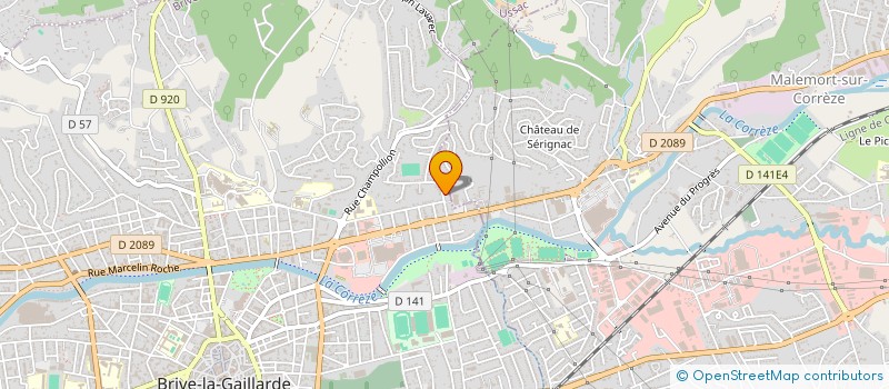 localisation de l'entreprise SCI LE PALMIER  BRIVE-LA-GAILLARDE