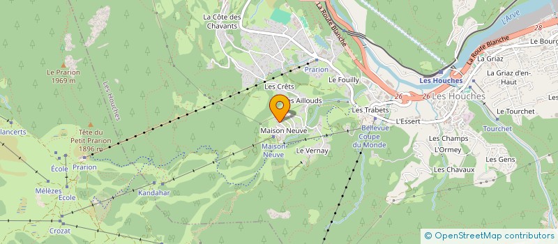 localisation de l'entreprise SCI LE PANDA ROSE  LES HOUCHES