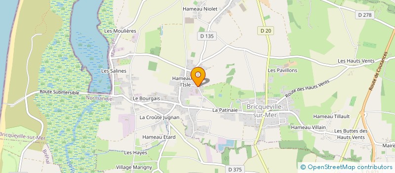 localisation de l'entreprise SCI LE PANICAUT  BRICQUEVILLE-SUR-MER