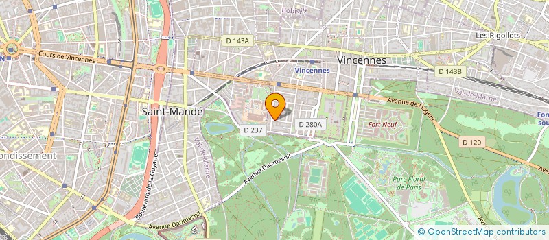 localisation de l'entreprise SCI LE PARC à VINCENNES