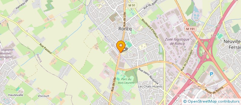 localisation de l'entreprise SCI LE PARC DE JEUX à RONCQ