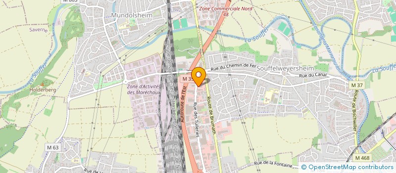 localisation de l'entreprise SCI LE PARC DE SOUFFEL  SOUFFELWEYERSHEIM