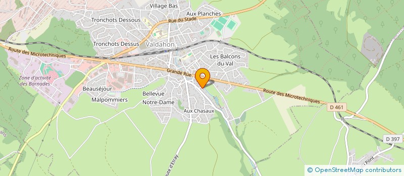 localisation de l'entreprise SCI LE PARC DU DAHON  VALDAHON