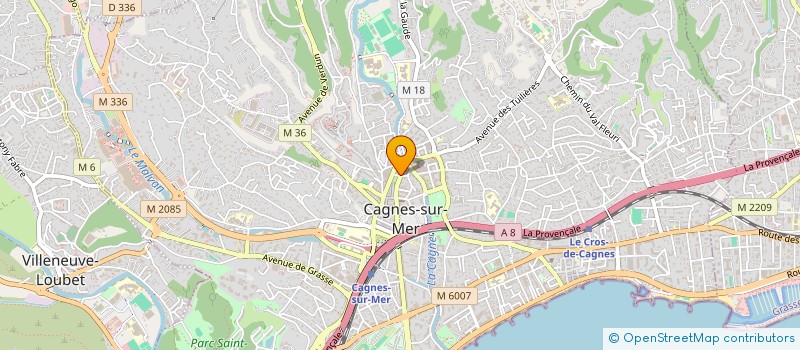 localisation de l'entreprise SCI LE PASQUALINI à CAGNES SUR MER