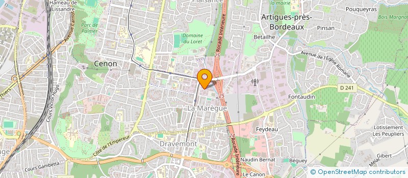 localisation de l'entreprise SCI LE PATEAU  CENON