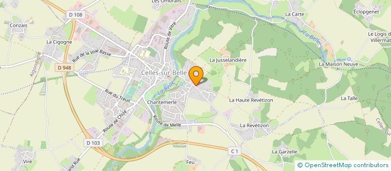 localisation de l'entreprise SCI LE PAVE à CELLES-SUR-BELLE